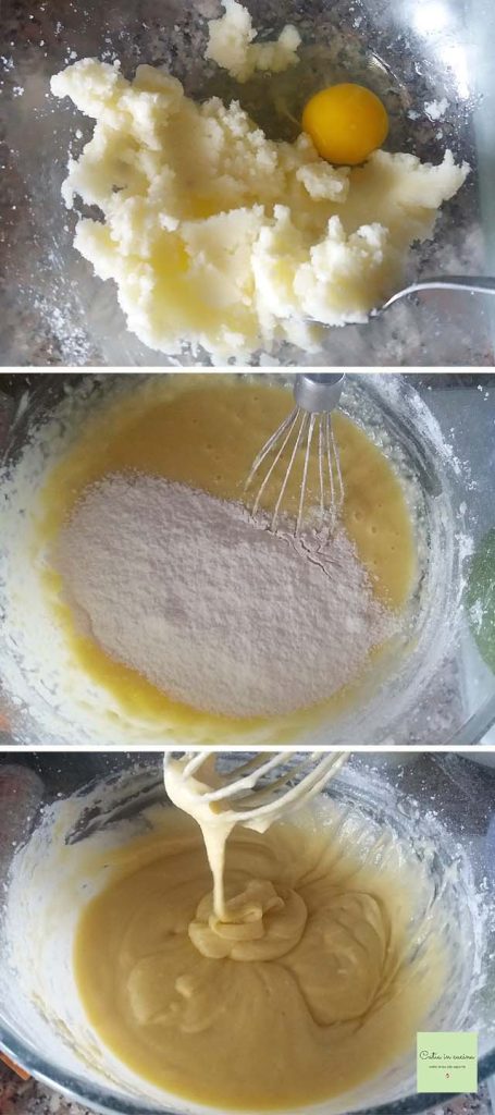 étapes gâteau coloré