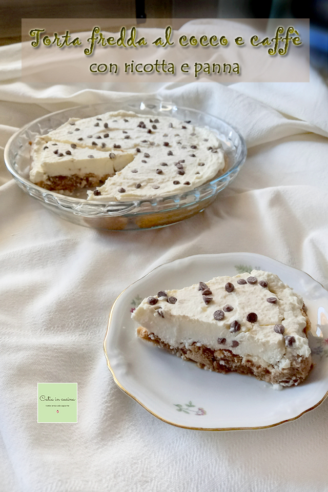 gâteau froid à la noix de coco et au café