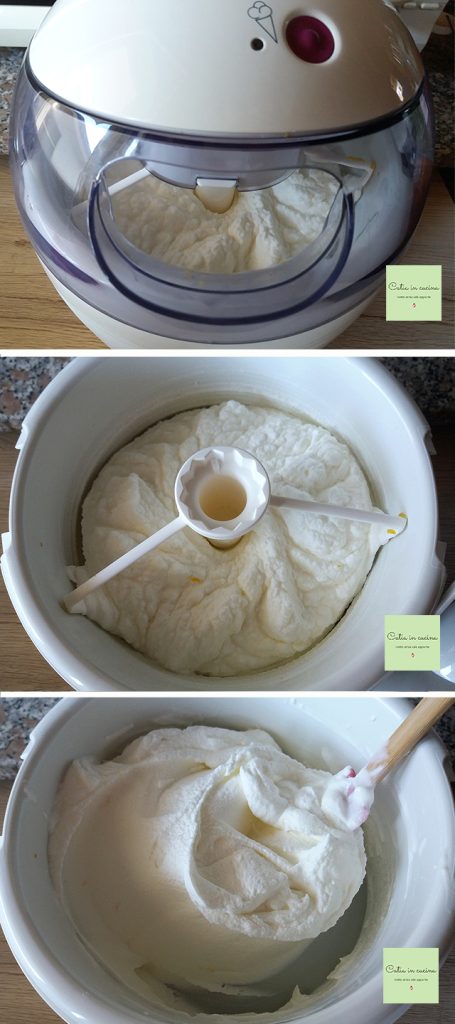 glace au kéfir et crème parfum citron étapes