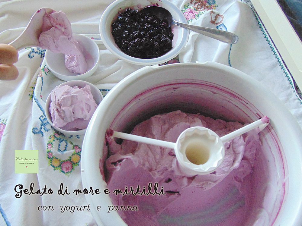 glace aux mûres et myrtilles - sorbetière