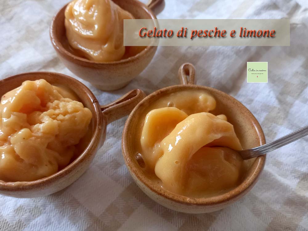 Glace de pêches et citron