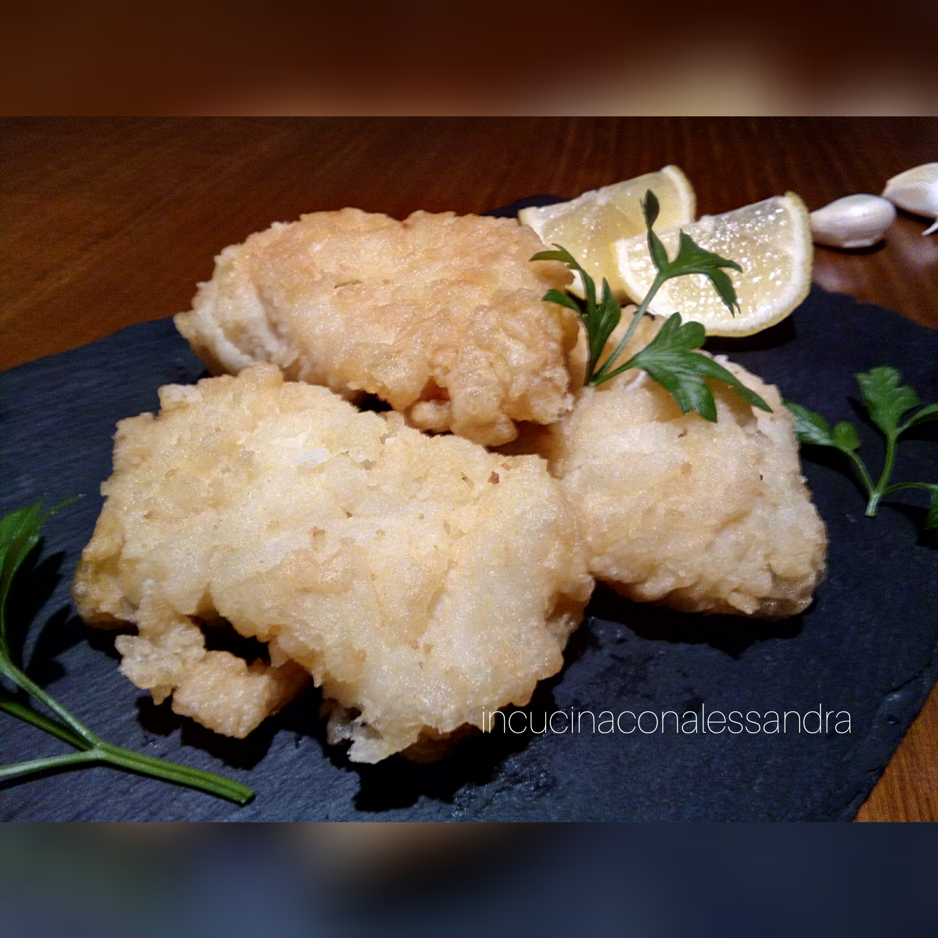 Morue frite en beignet