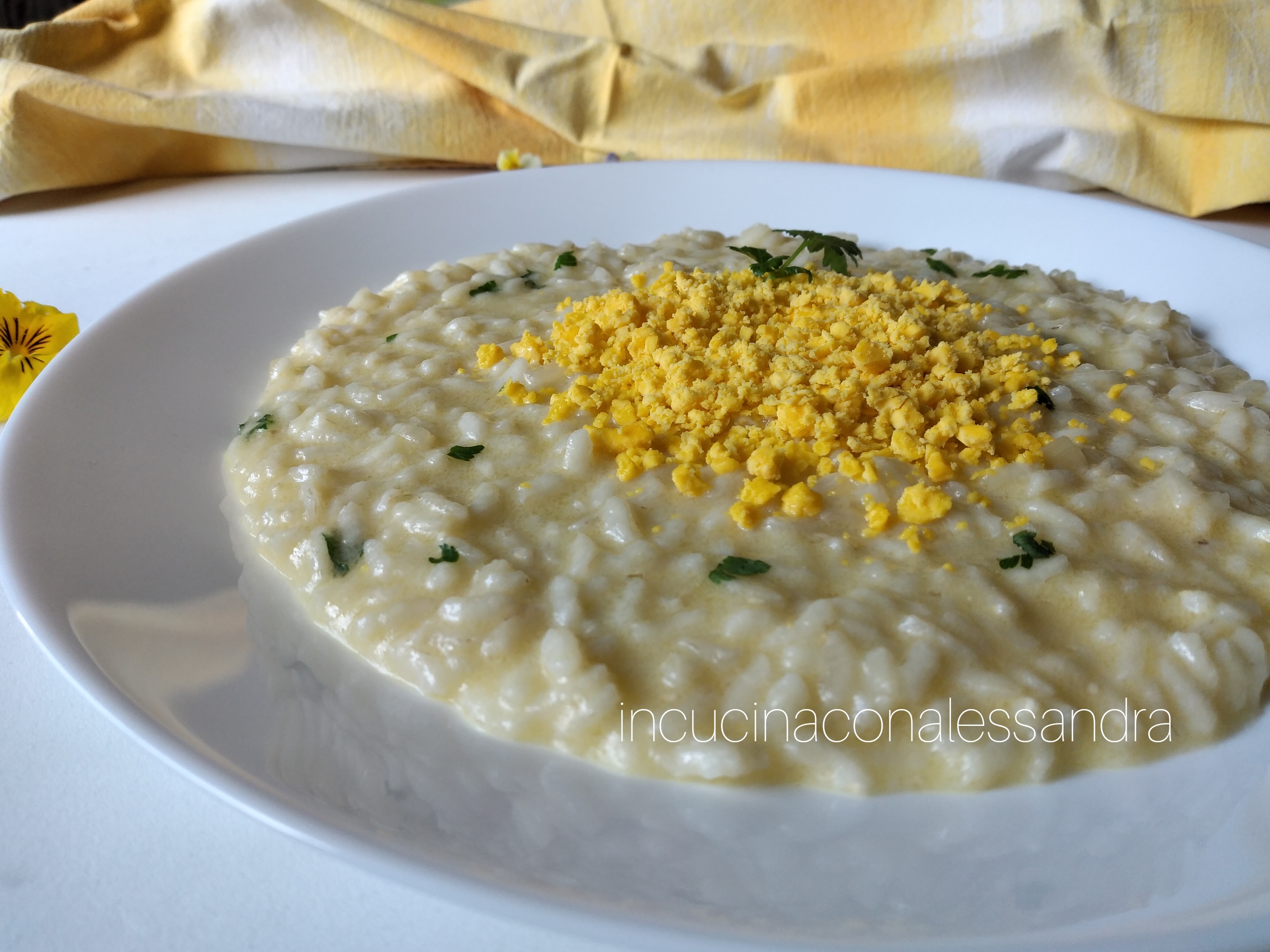 Risotto mimosa au parmesan