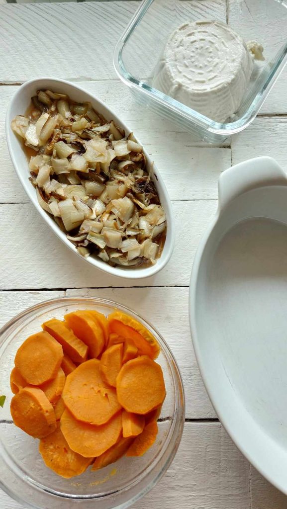 Flan de patates douces et radicchio