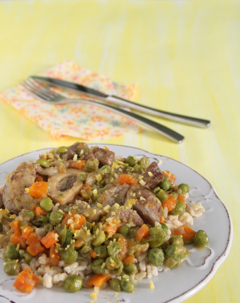 Osso buco avec couronne de riz complet