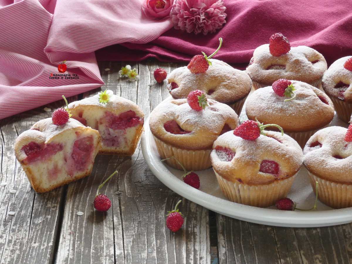 Muffins aux fraises