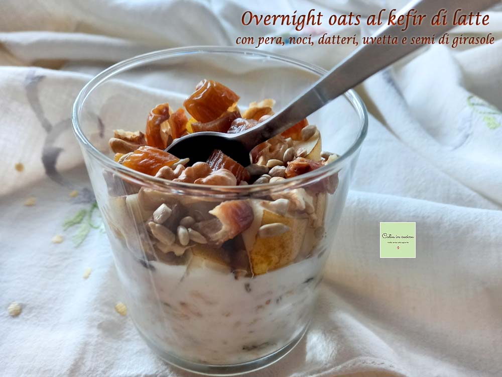 Overnight oats au kéfir de lait