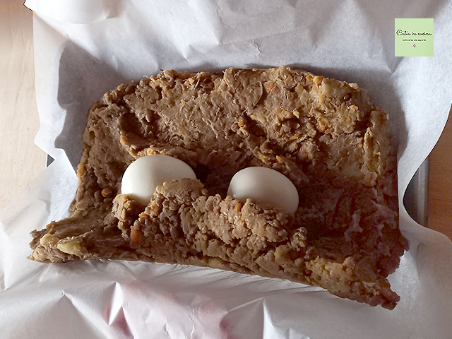 étaler le mélange sur le papier sulfurisé