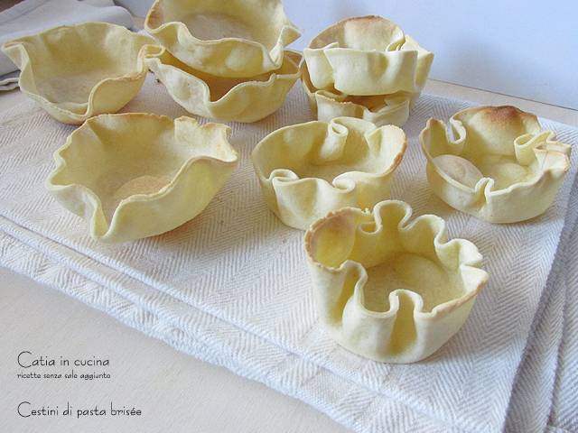 paniers de pâte brisée