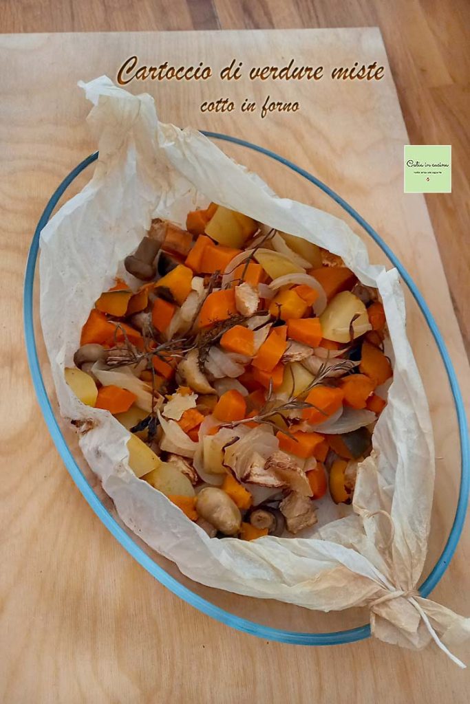 papillote de légumes variés au four