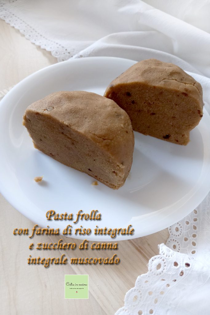 pâte sablée à la farine de riz complet et muscovado