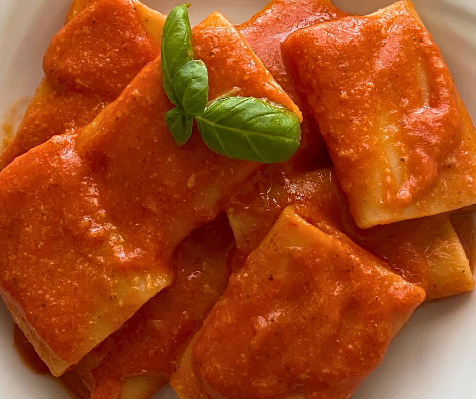 Pâtes avec crème de tomate recette étoilée