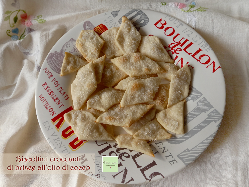 petits biscuits de pâte brisée à l'huile de coco