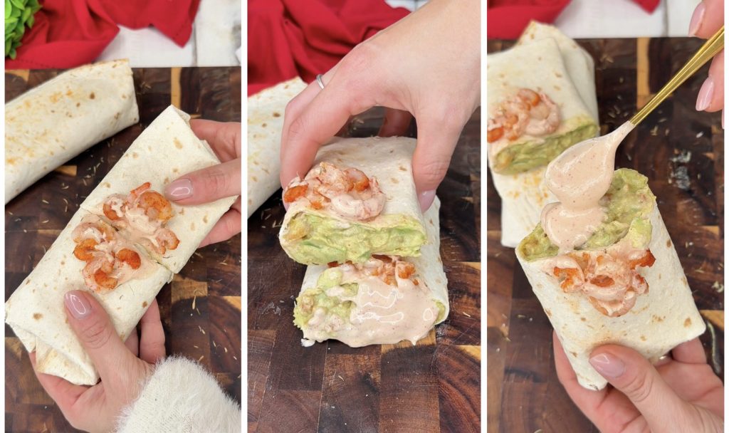 Burrito de crevettes à la friteuse à air