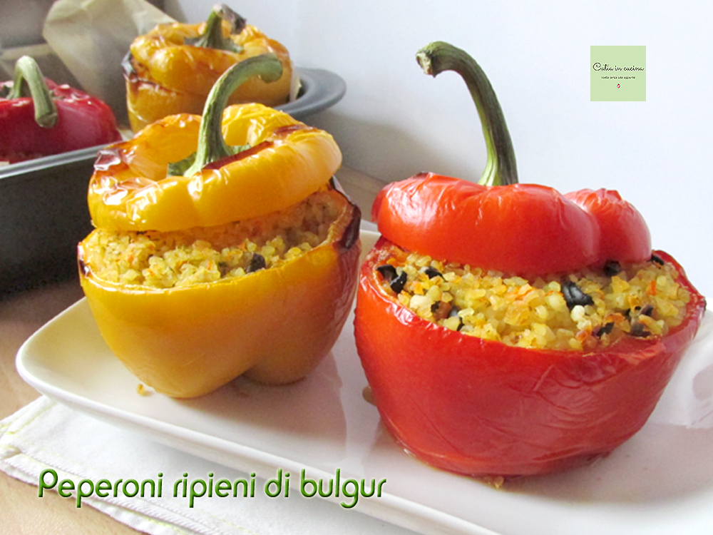 Poivrons farcis au boulgour