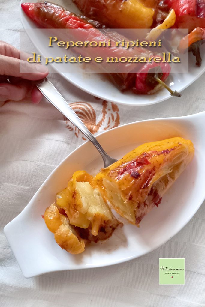 poivrons farcis aux pommes de terre et mozzarella