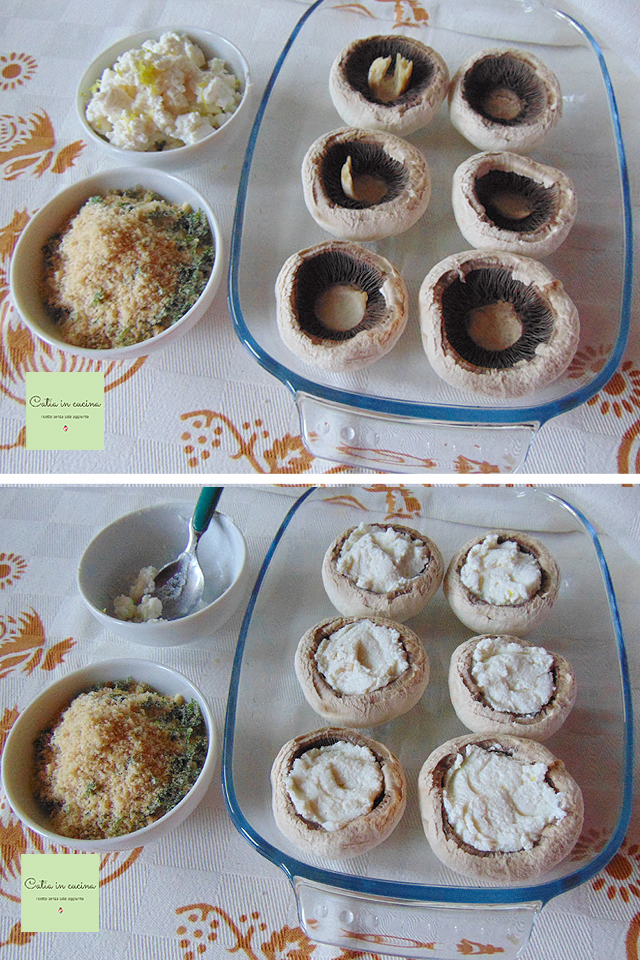 préparation des champignons farcis