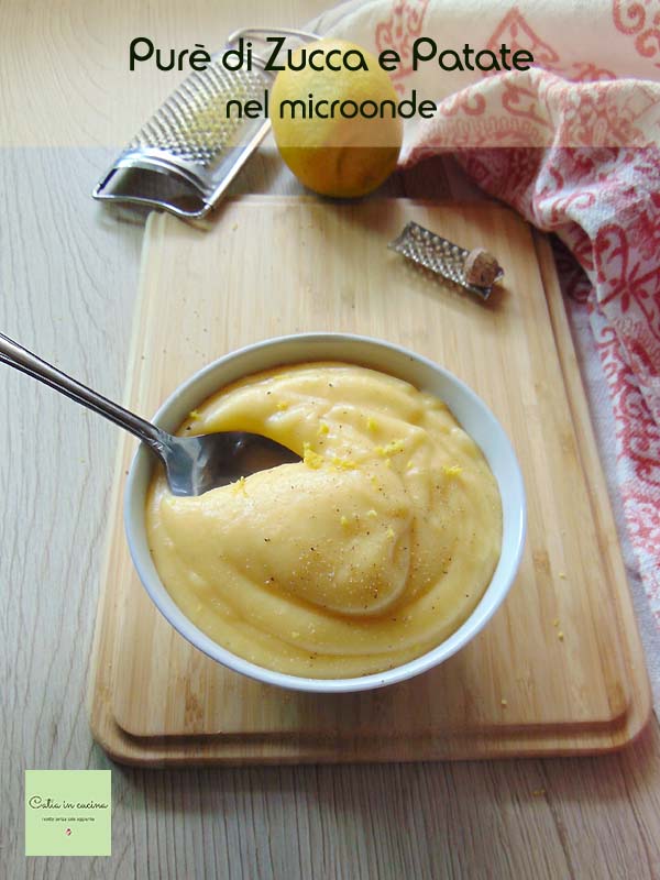 purée de potiron et pommes de terre au micro-ondes