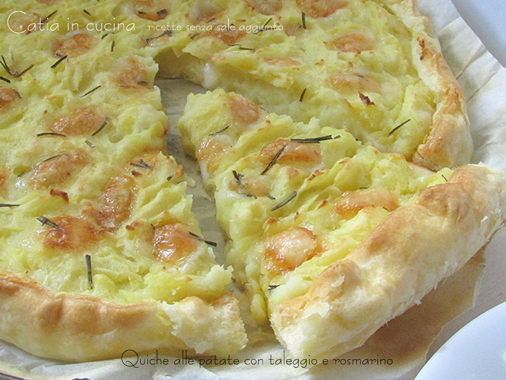 quiche aux pommes de terre avec taleggio et romarin