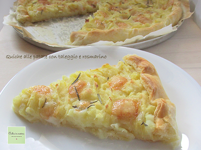 quiche aux pommes de terre, taleggio et romarin