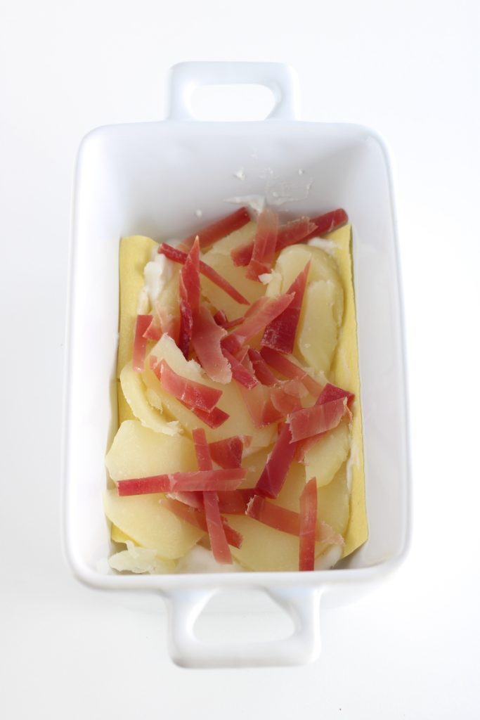 lasagnes de pommes de terre et speck