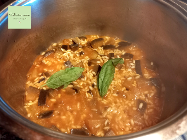 risotto épicé aux aubergines - étape