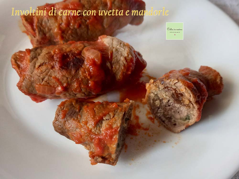 roulades de viande avec raisins secs et amandes