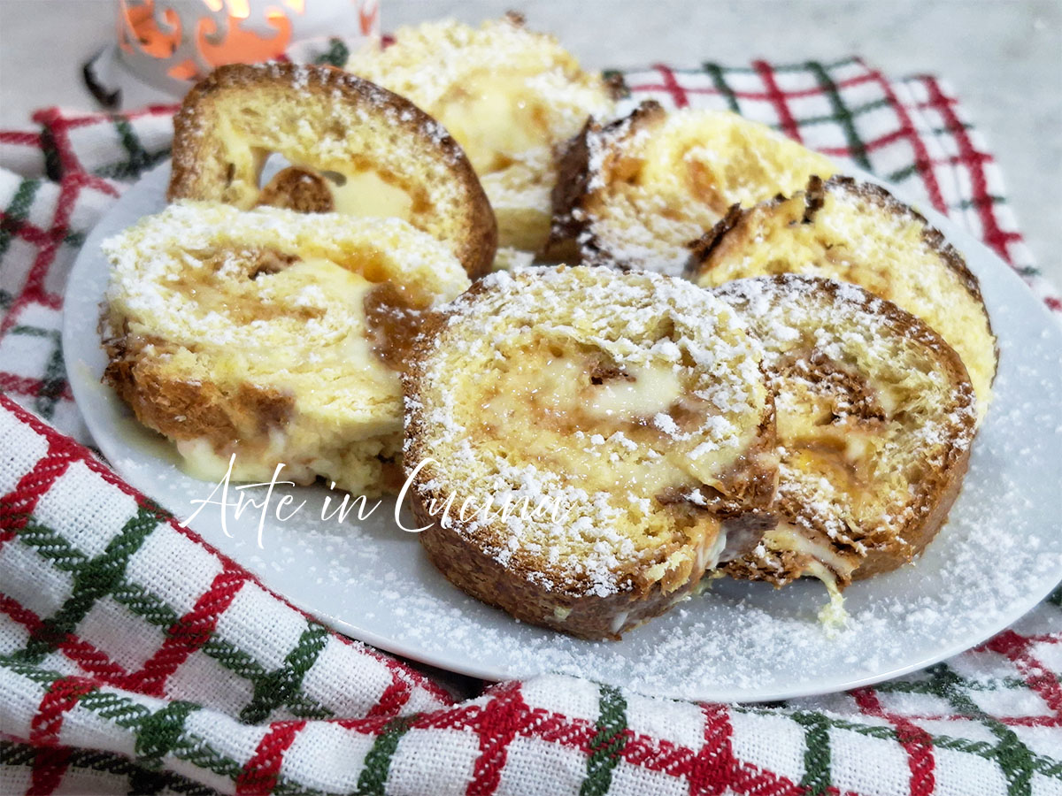 ROULEAUX de PANDORO CRÈME et CONFITURE