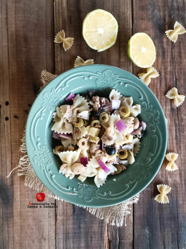 salade de pâtes au thon et aux olives