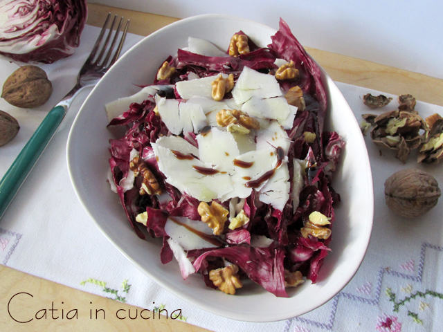 salade de radicchio rouge noix