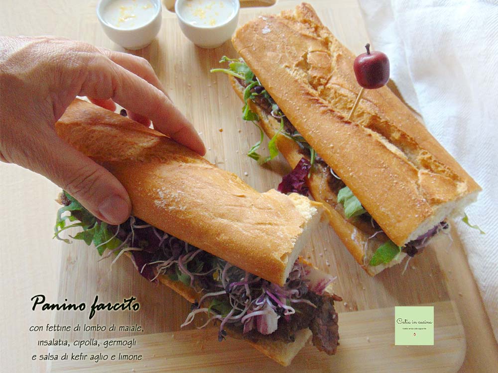 sandwich farci avec tranches de longe