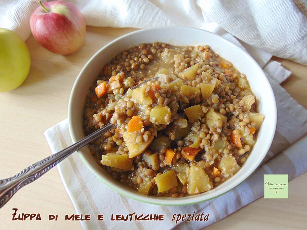 soupe aux pommes et lentilles