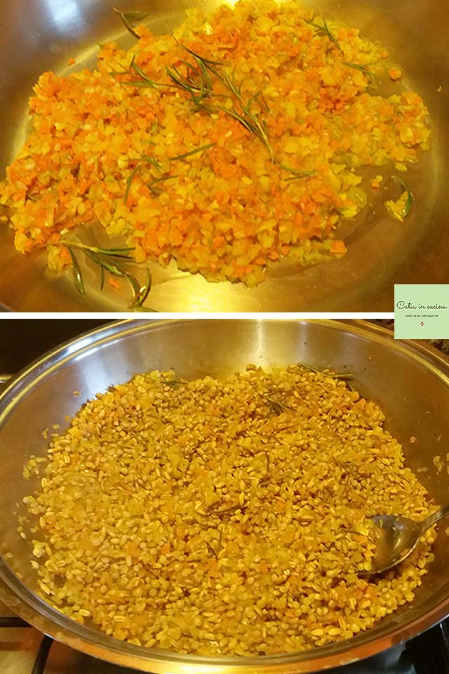 soupe d'épeautre et lentilles étapes