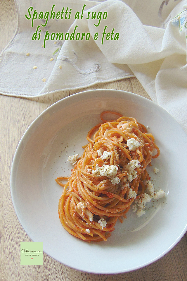 spaghetti tomate et feta