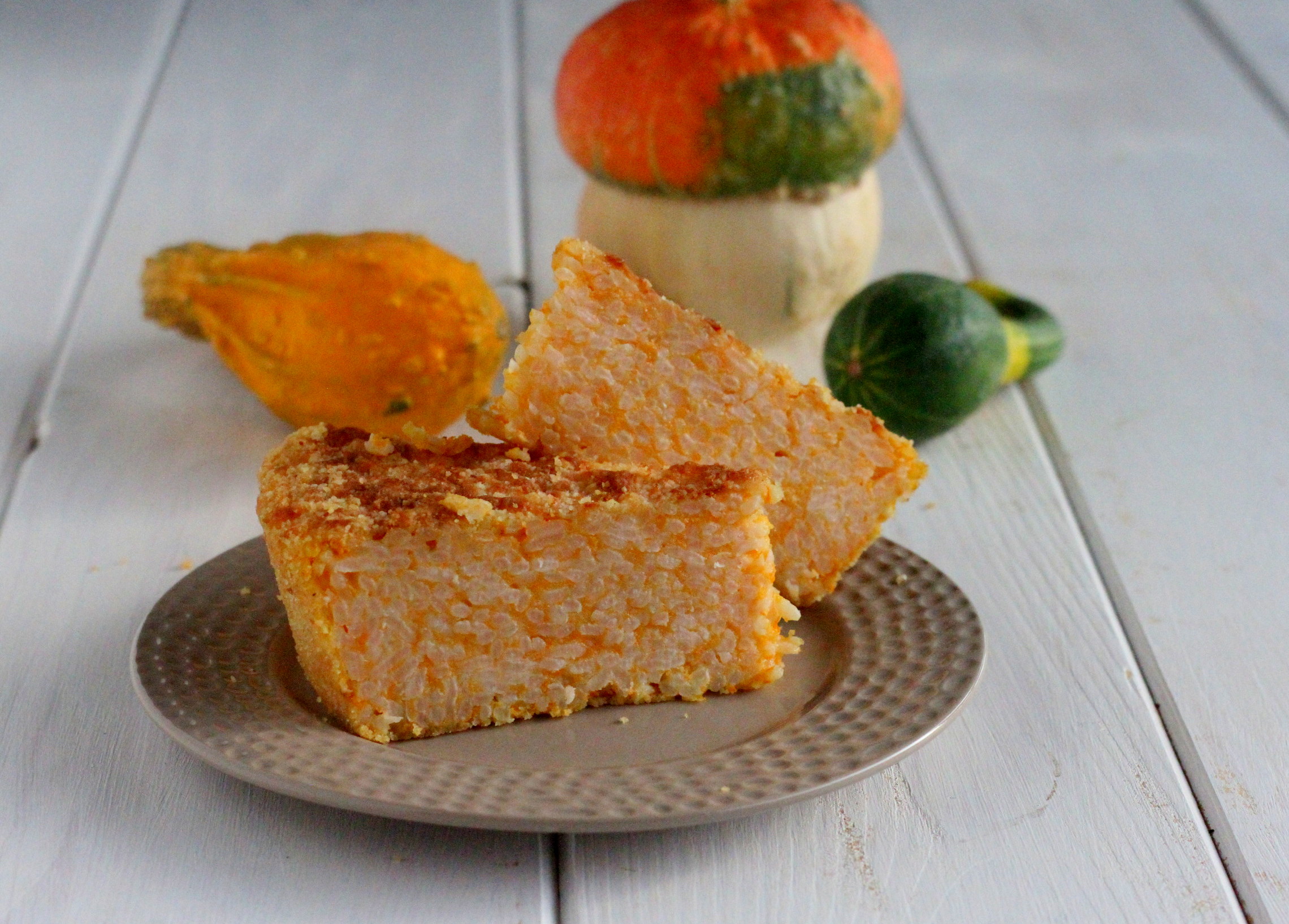 Gâteau de riz gratiné à la courge