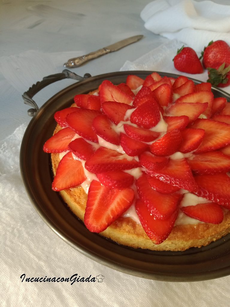 tarte à la crème et aux fraises