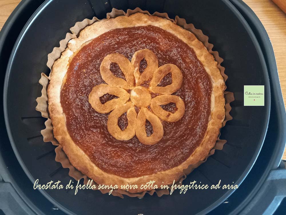 tarte à l'air fryer de pâte sablée sans œufs