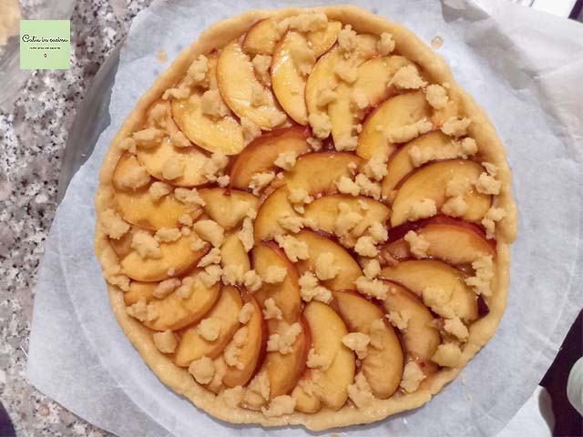 tarte aux pêches à cuire