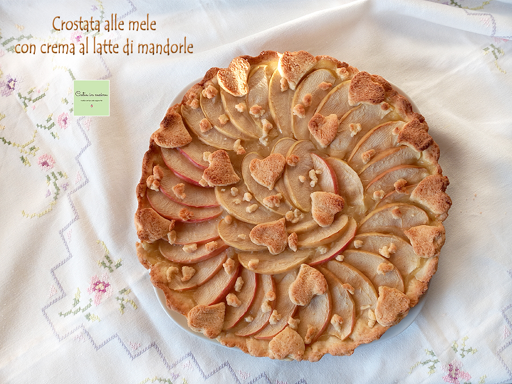 tarte aux pommes et crème au lait d'amande