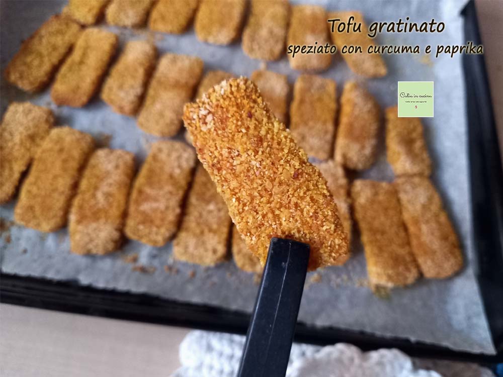 tofu au four gratiné et épicé