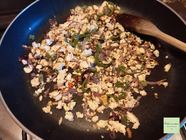 tofu oignon et poivron