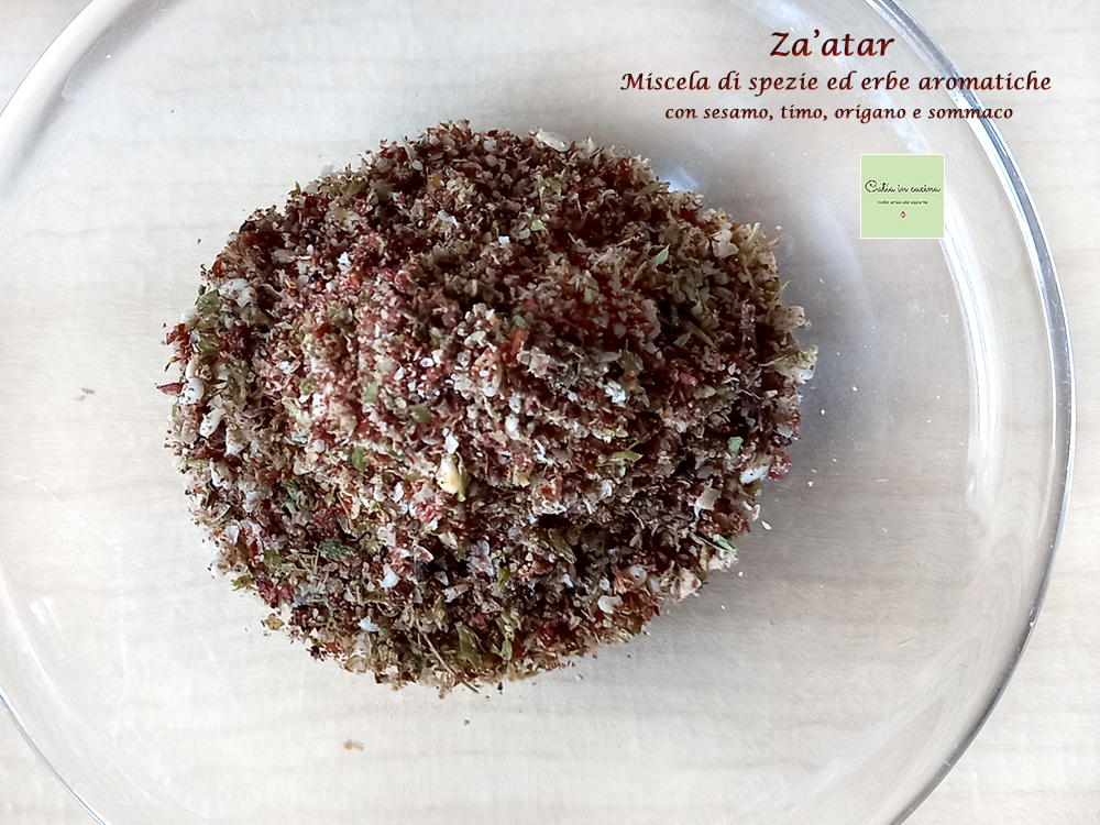 Zaatar. Mélange d&rsquo;épices et d&rsquo;herbes aromatiques
