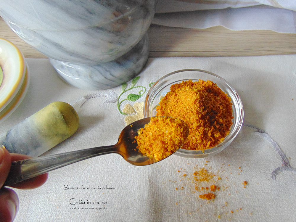 zeste d'orange en poudre