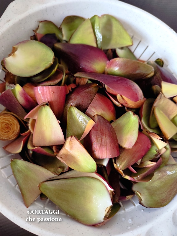 parti di scarto carciofi