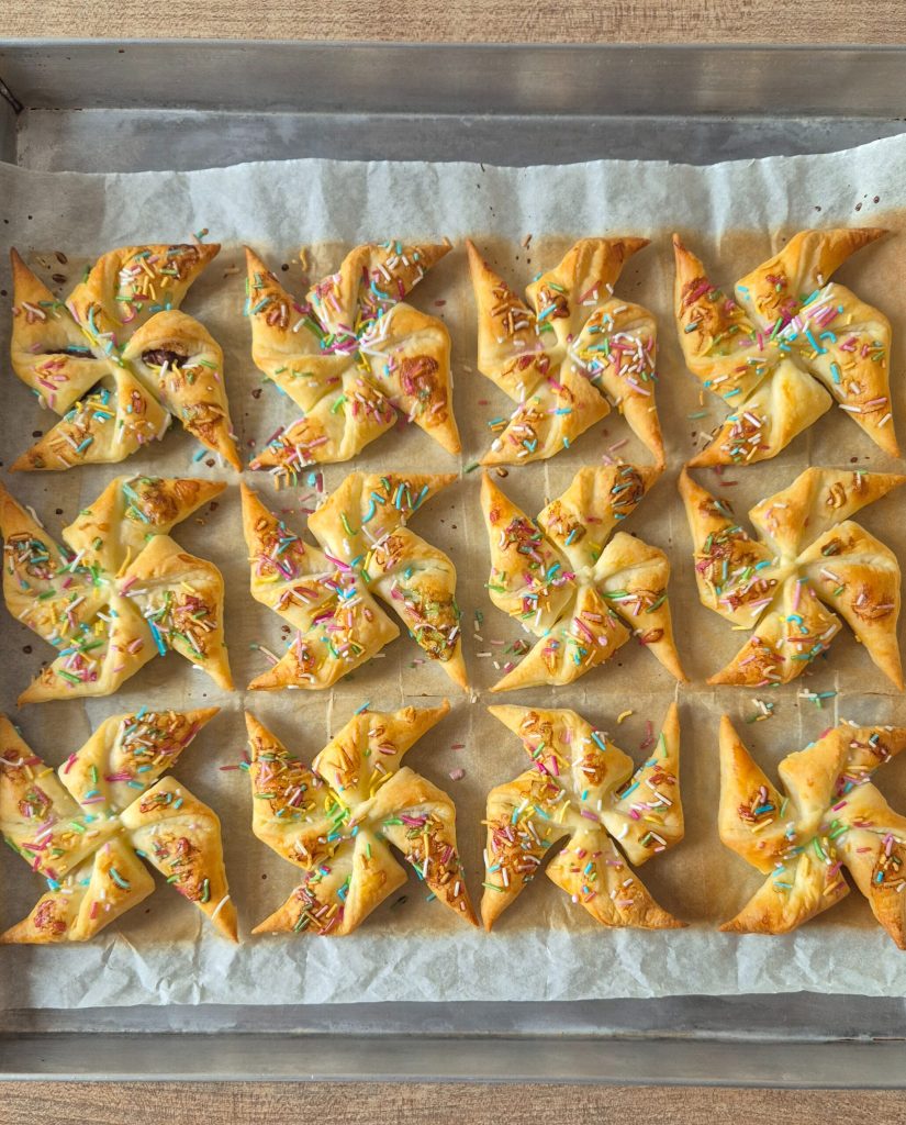 moulins à vent en pâte feuilletée