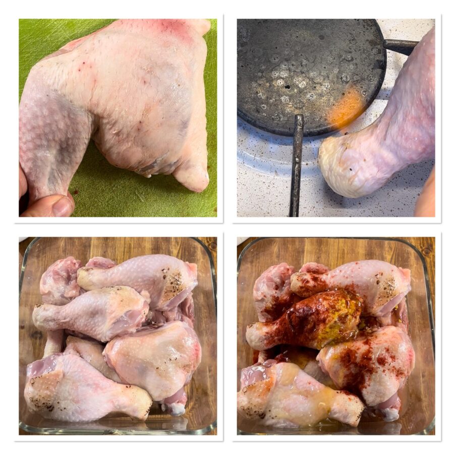 Poulet poivrons et oignons à la poêle