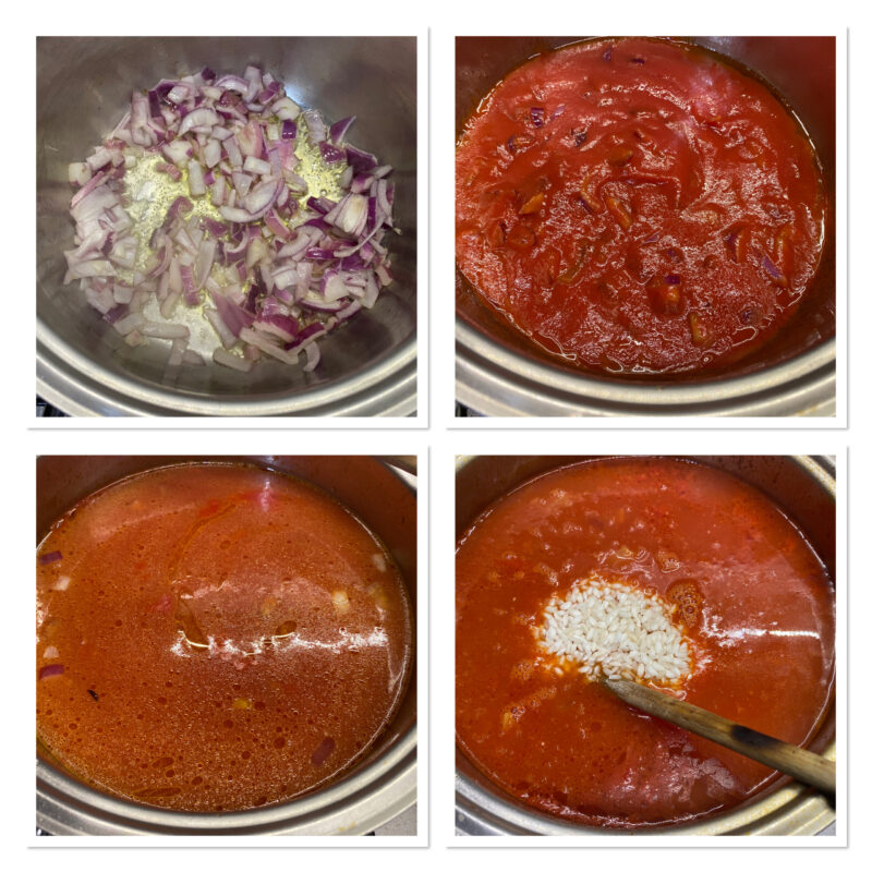 Riz fondant à la mozzarella et à la tomate