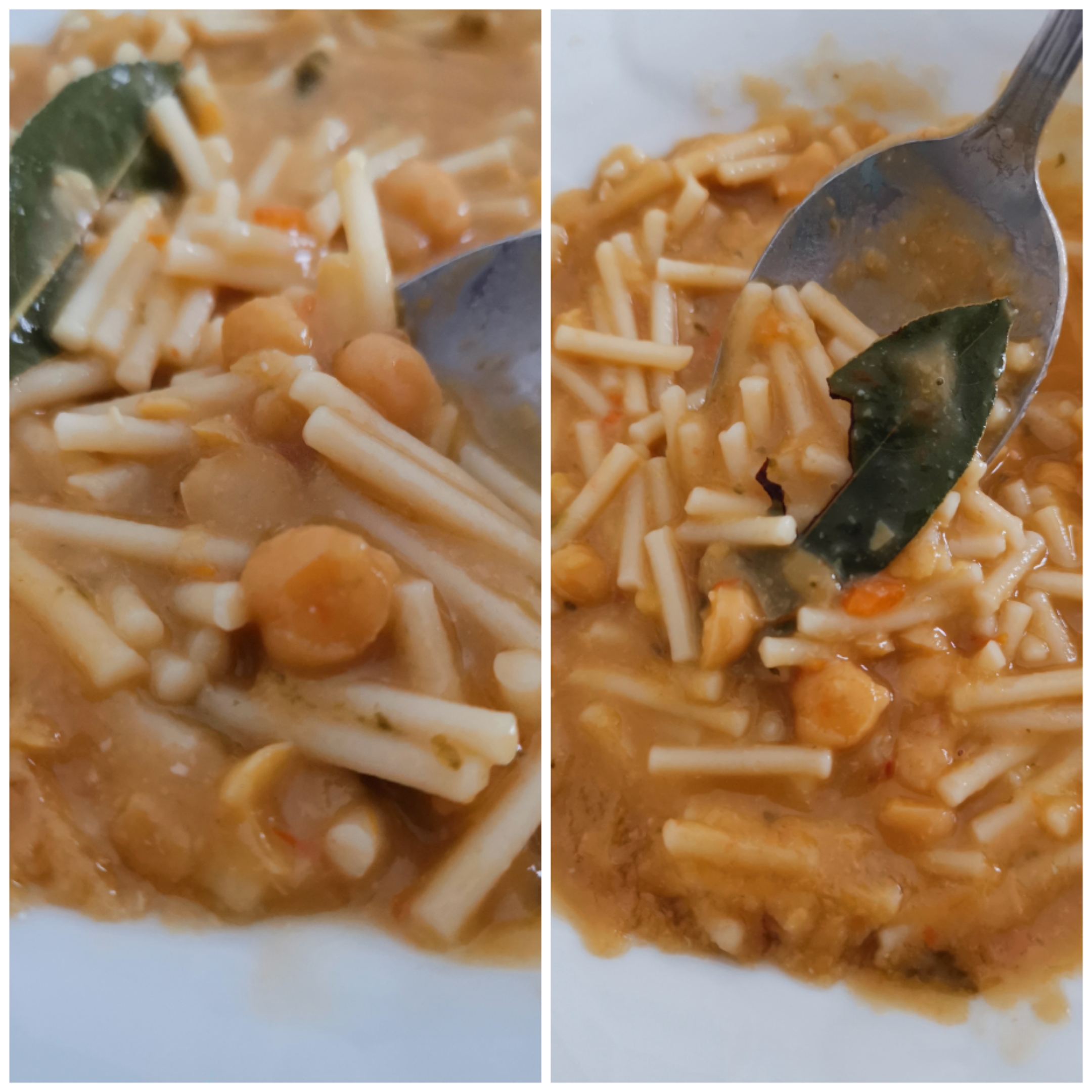 Pâtes et pois chiches crémeux