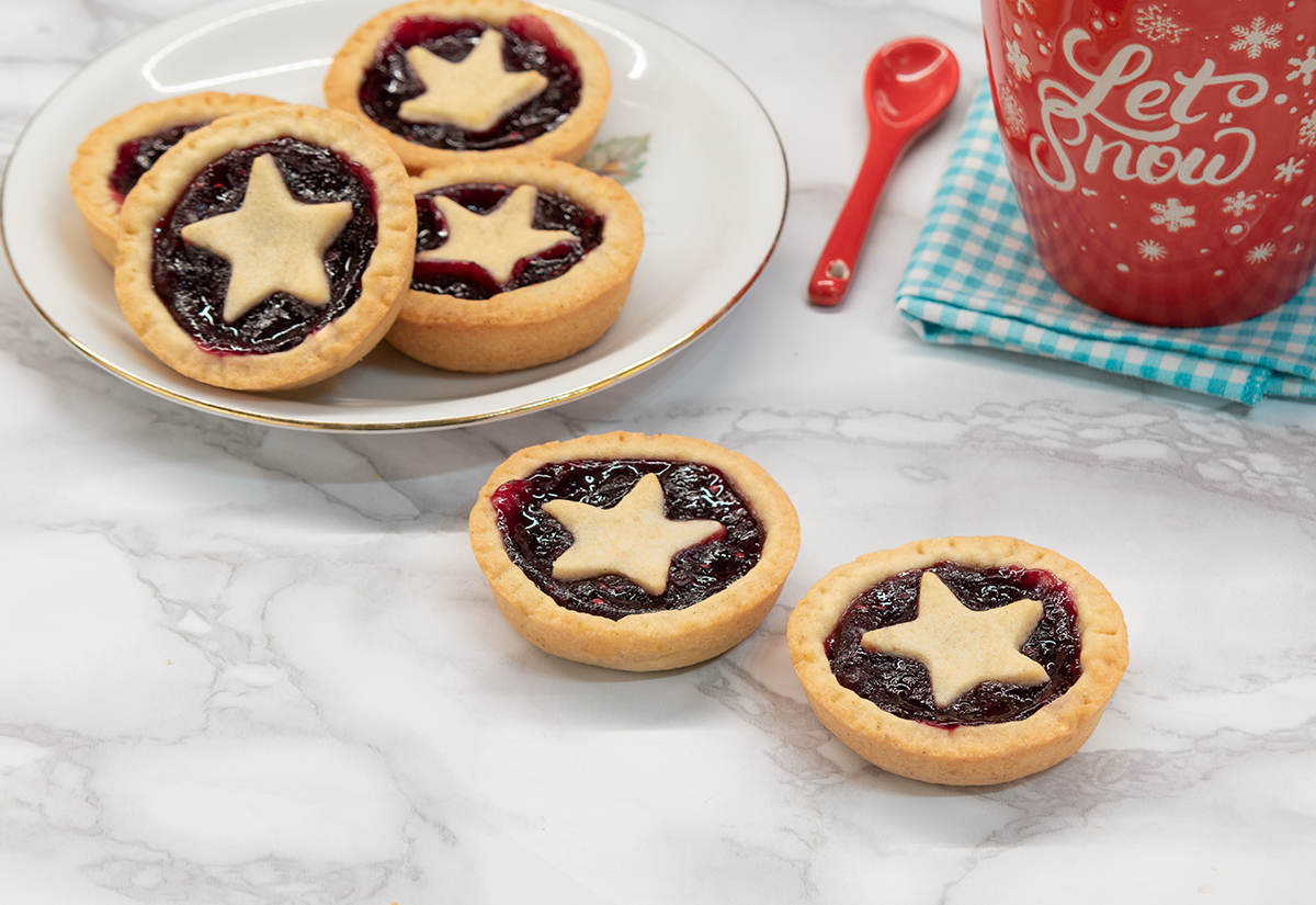 Tartelettes étoile à la confiture de framboises