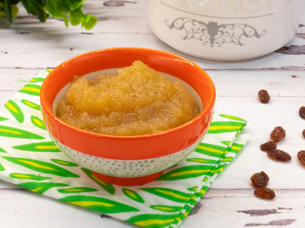 Compote de pommes et raisins secs